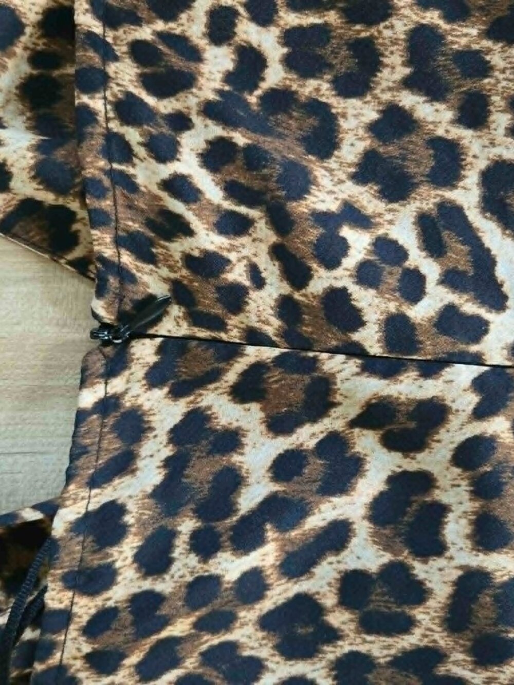 ZARA Leopard Print Satin Wide Leg Jumpsuit Size Medium Animal Print Cami Romper - Picture 7 of 13
